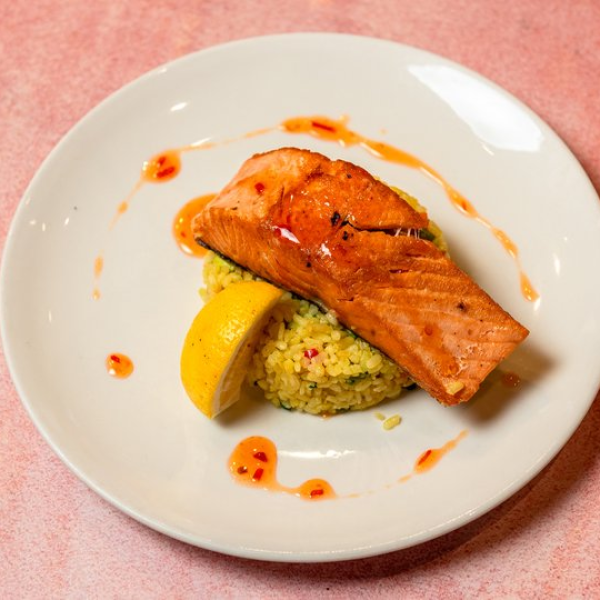 Salmon with Rice or Potatoes